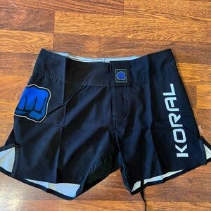 NWT Koral Jiu Jitsu shorts-black/blue